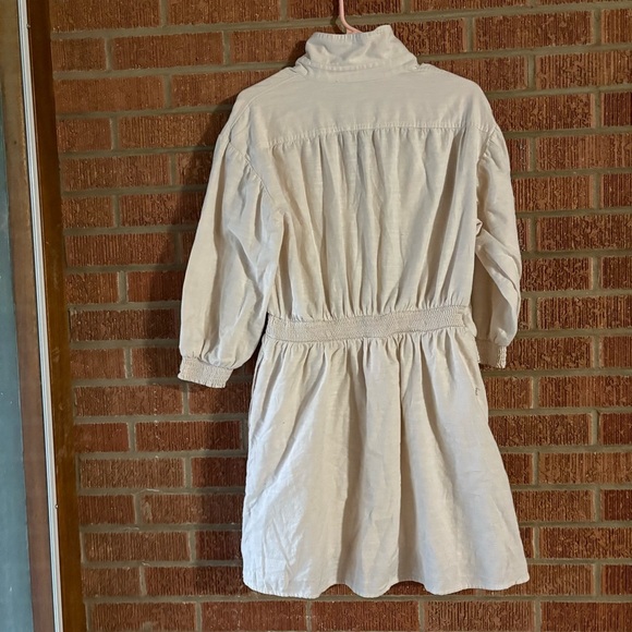 American Eagle White Cinched Cotton Midi Dress Size Medium - Picture 6 of 6